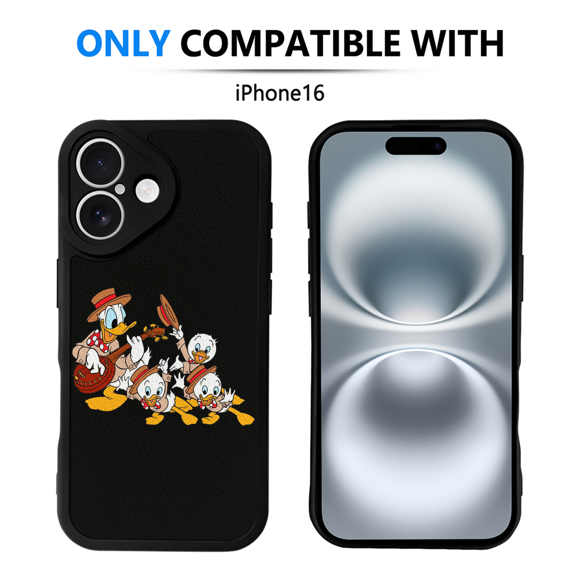 （画像用） ミッキーマウス Mickey Mouse 【iPhone 16シリーズ対応】シリコンスマホケース（レザー調） 材質：シリコン